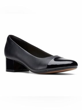 Clarks Marilyn Sara Womens Cap Closed Toe Flat Heel Pumps
